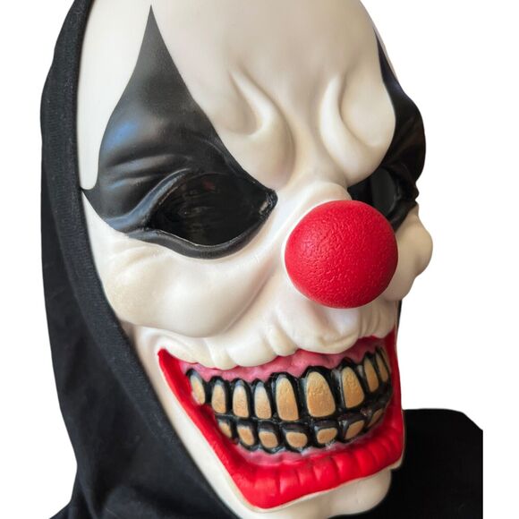 Spirit Halloween Evil Clown Foam Fabric Pullover Mask Scary Horror Haunted House - Picture 4 of 8